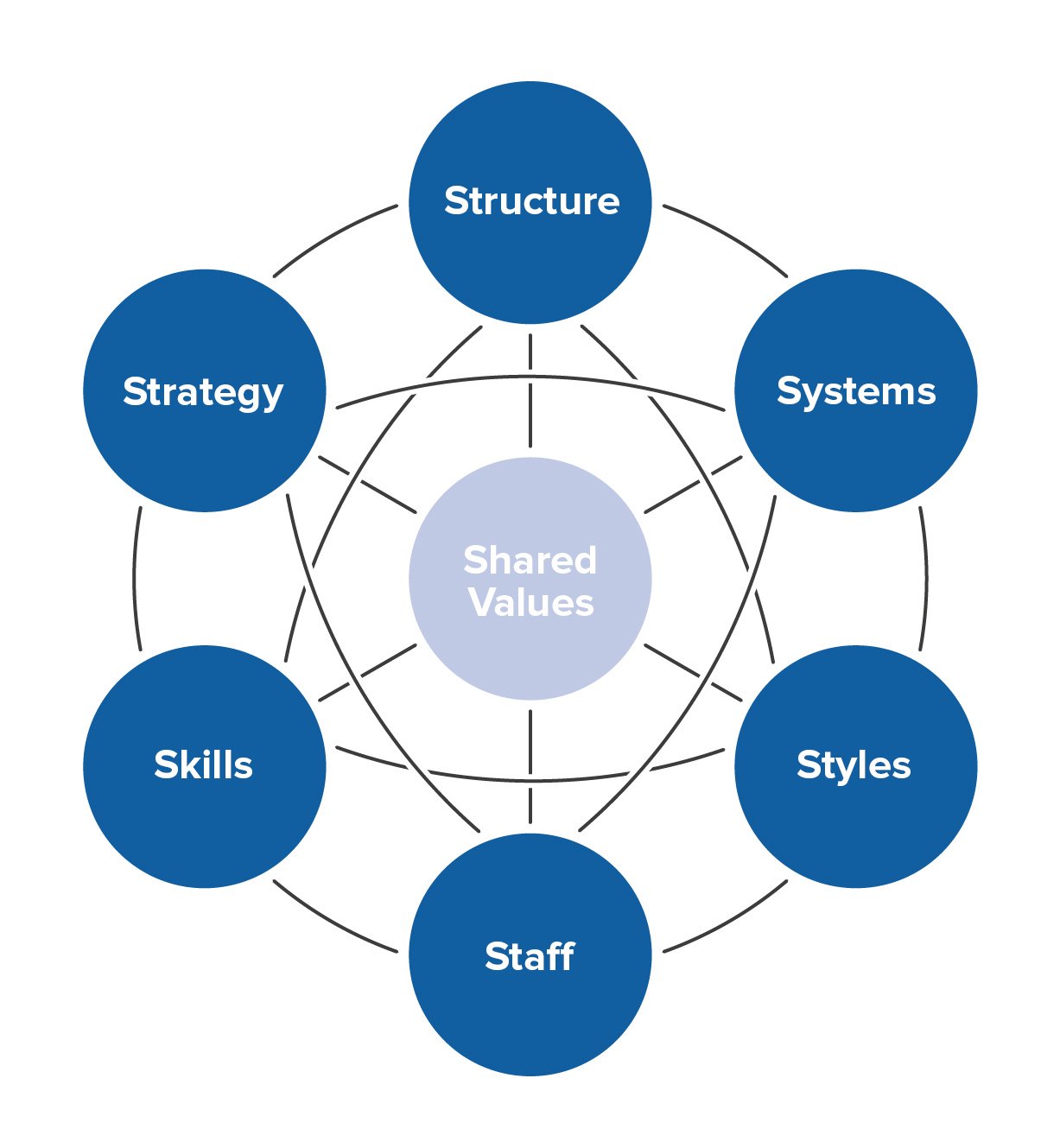 McKinsey7-S-Model to assess a company structure, by Richard Gourlay